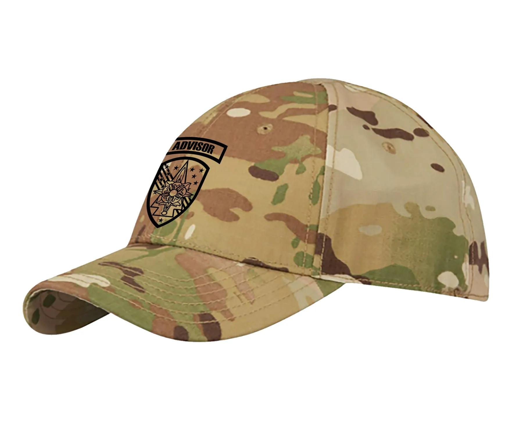 Advisor Camo Baseball Caps/Pre-Curved Visor/Multiple Designs.