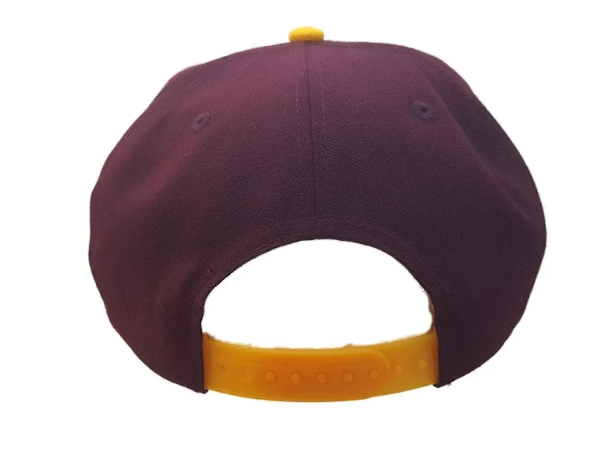 Arizona State Sun Devils Adidas Maroon Yellow Adj. Snapback Flat Bill Hat Cap