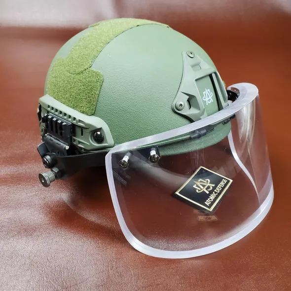 Atomic Defense Ballistic Helmet with Bulletproof Visor | NIJ Level IIIA 