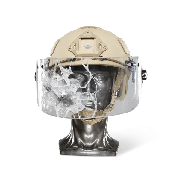 Atomic Defense NIJ IIIA  Face Shield Bulletproof Helmet Visor for PASGT, MICH, FAST, ACH Ballistic Helmets