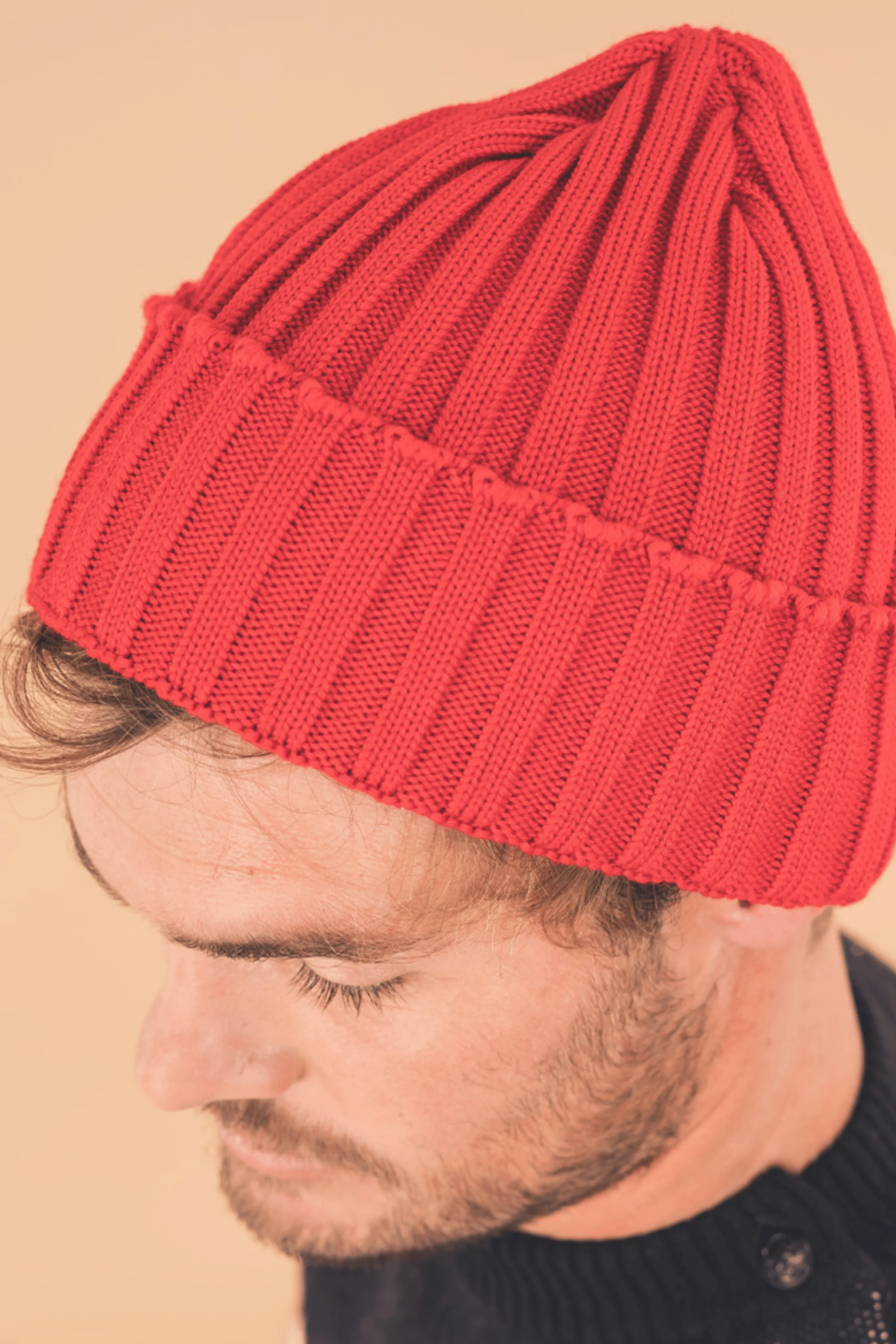 Beanie Ribbed - Red