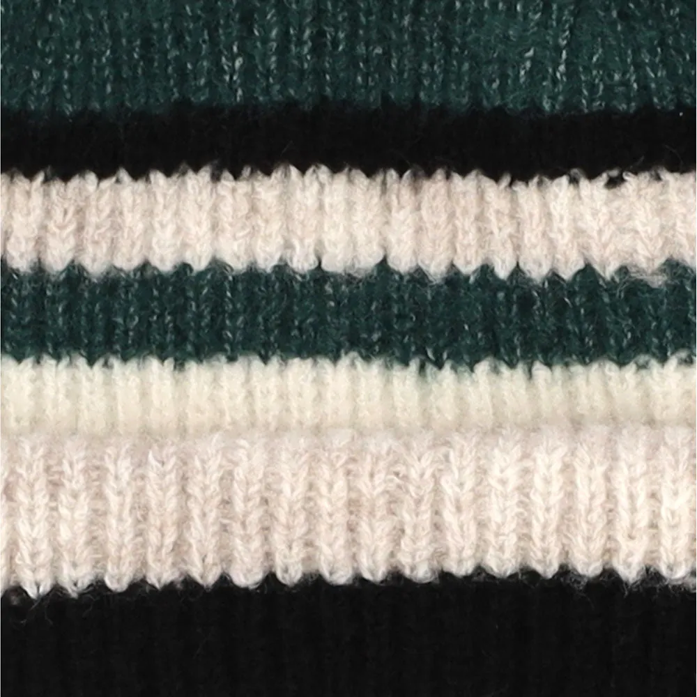 Beanie Stripe Dark Green