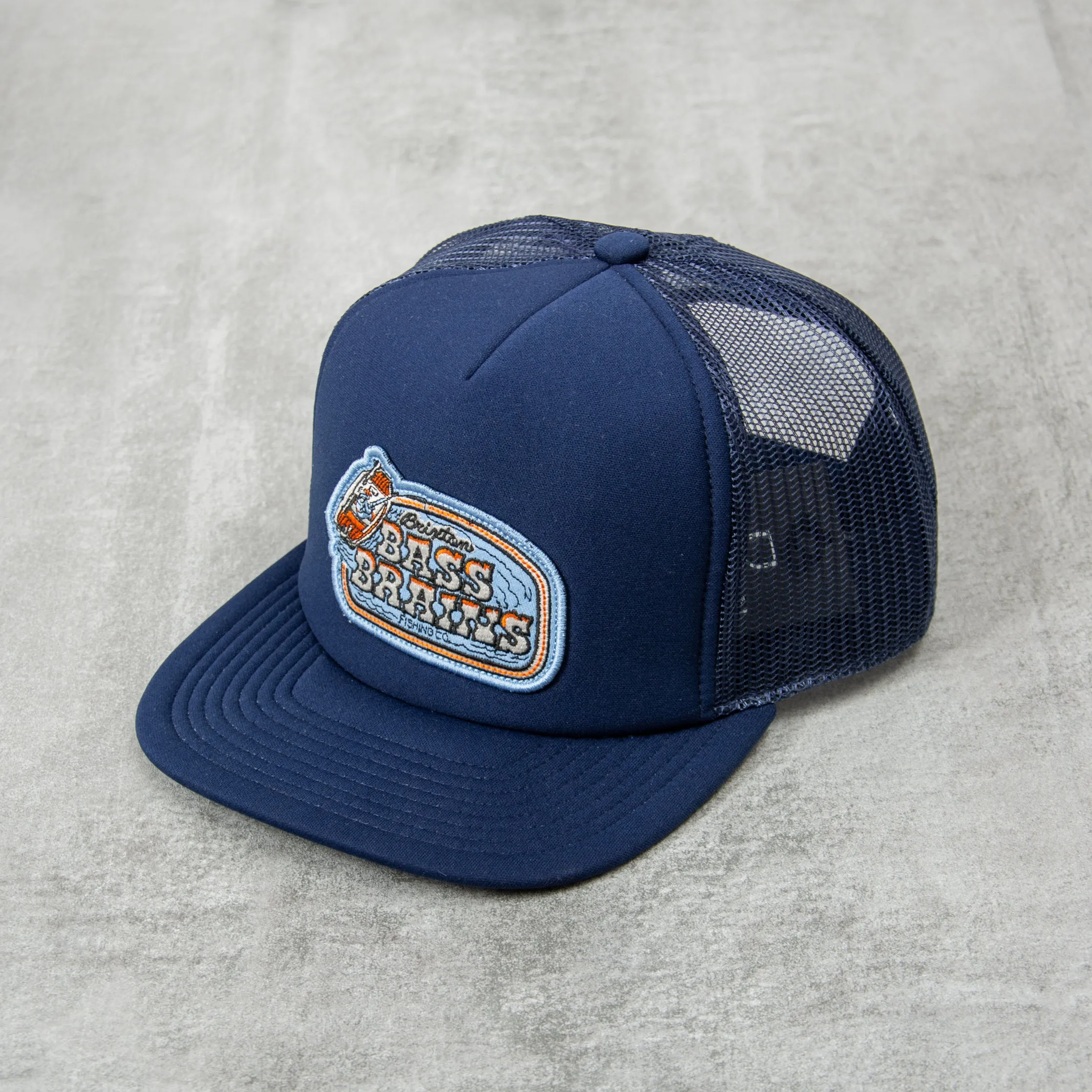 Brixton Bass Brains Boat Trucker - Washed Navy