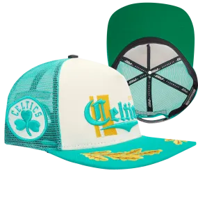 CHICAGO BULLS VISOR ELITE CLASSIC TRUCKER (EGGSHELL/ TEAL)