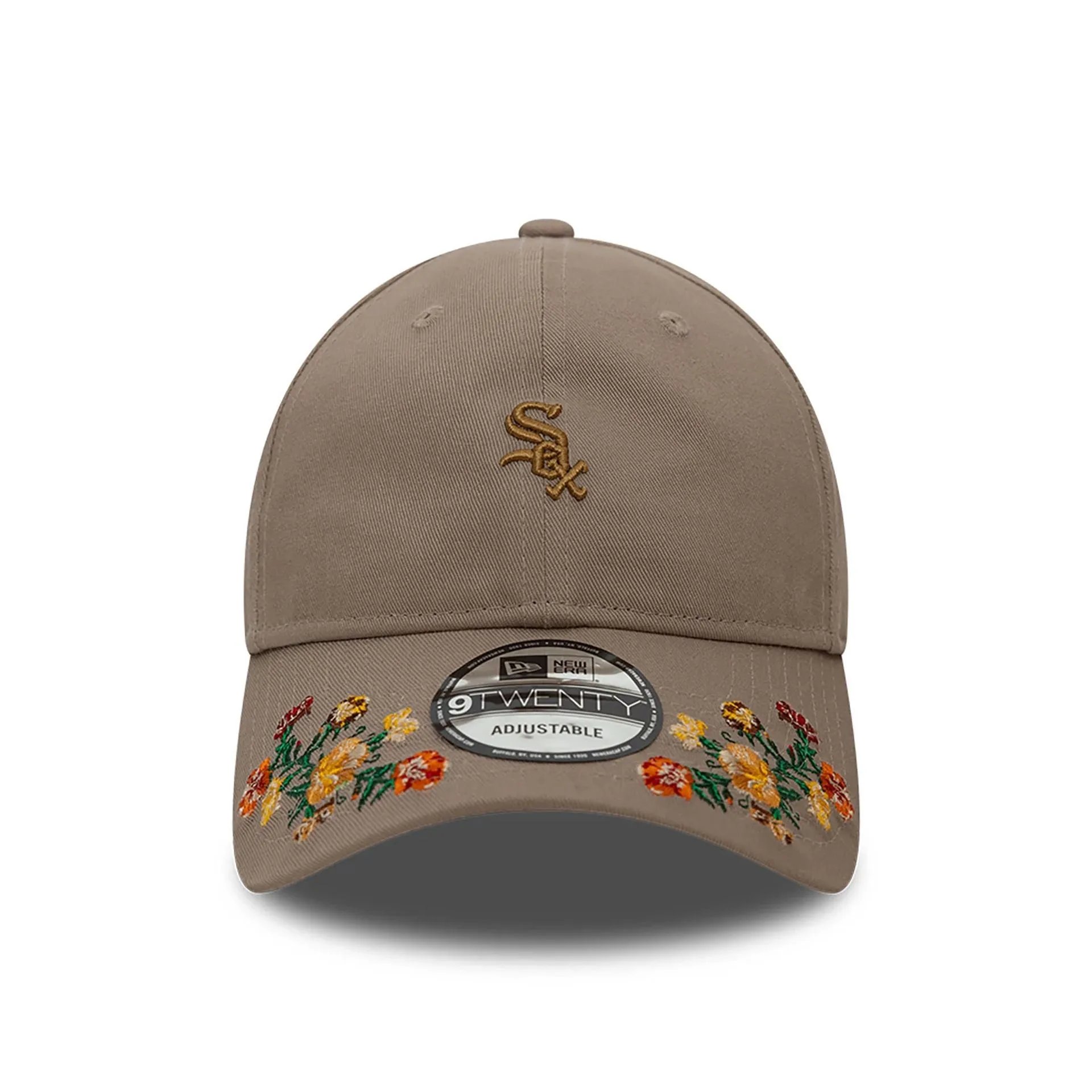 Chicago White Sox Floral Visor Beige 9TWENTY Adjustable Cap