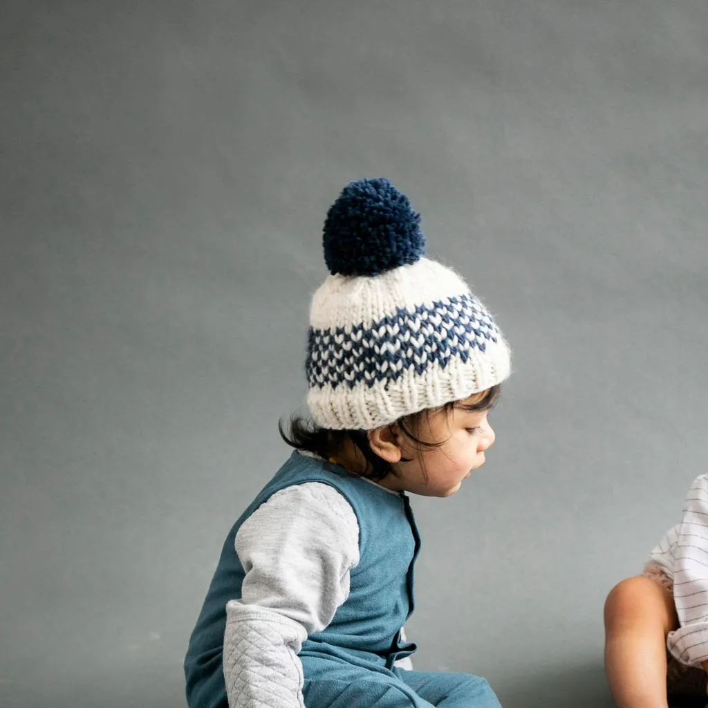 Denim Fairisle Stripe Hat