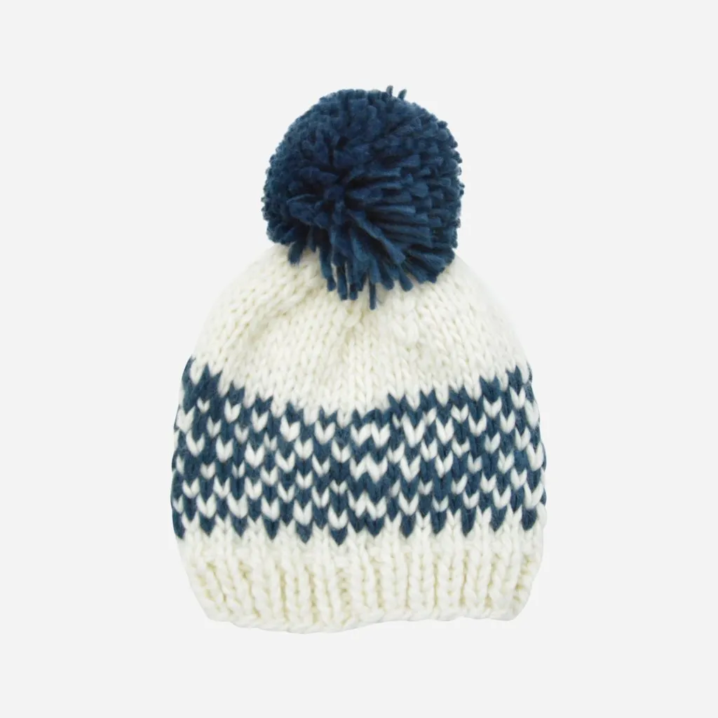 Denim Fairisle Stripe Hat