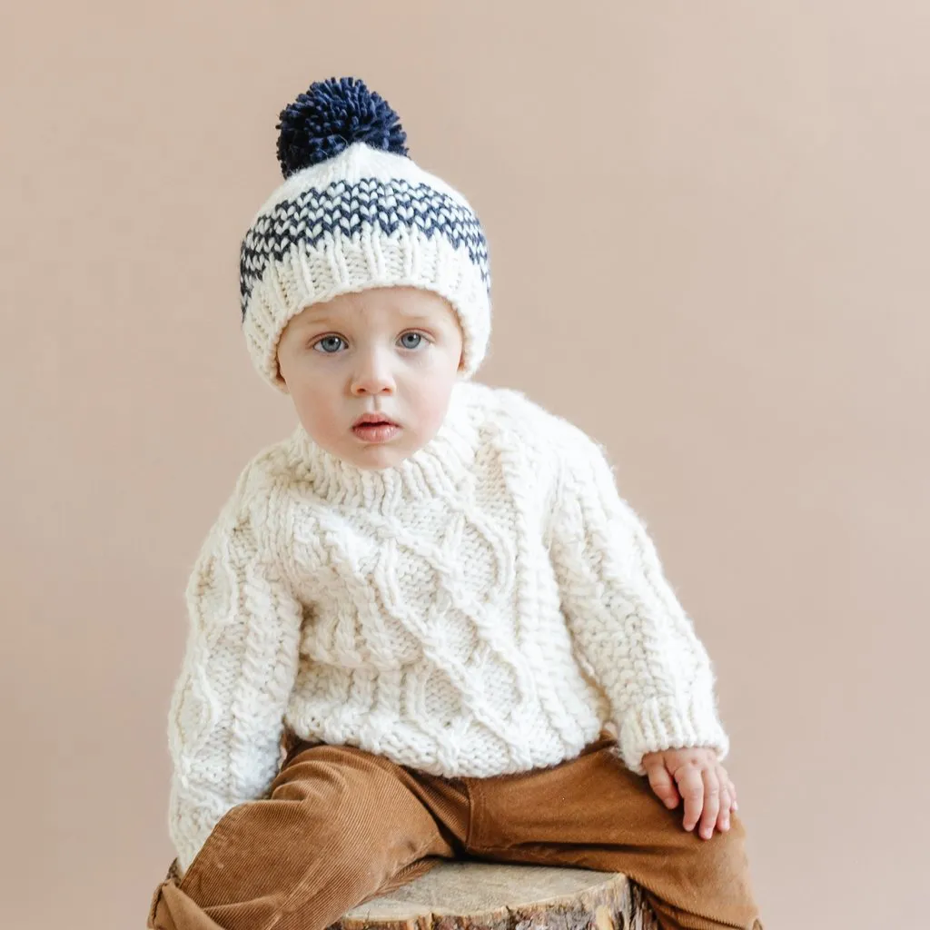 Denim Fairisle Stripe Hat