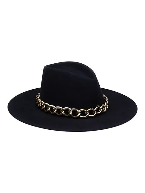 Eugenia Kim Harlowe Chain-Link Wool Fedora