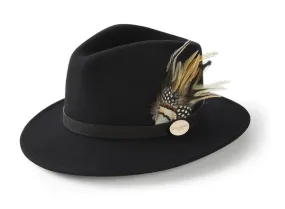 Hicks and Brown Suffolk Fedora- Guinea And Pheasant Feather