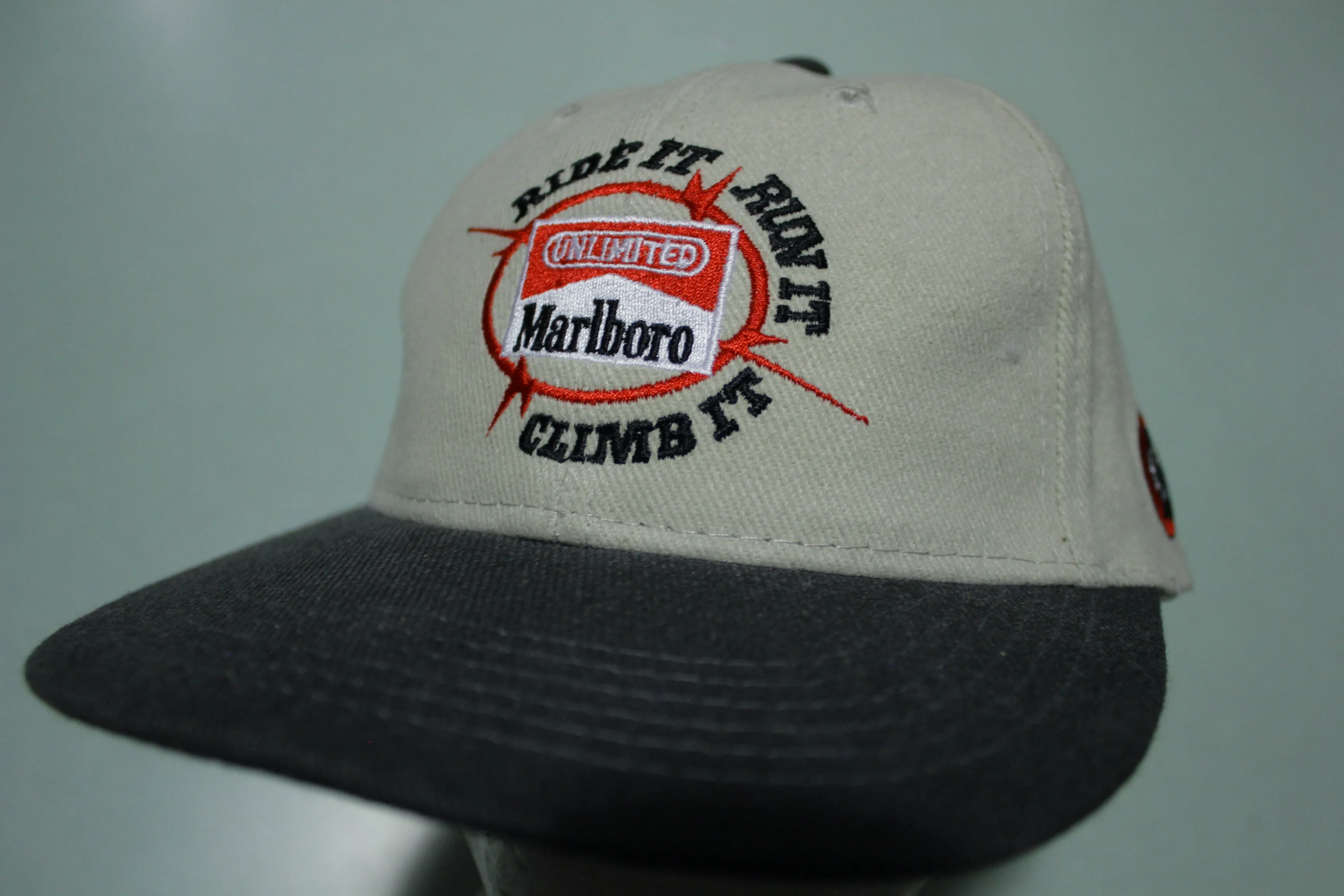 Marlboro Unlimited Ride Run Climb It NWT Deadstock Vintage 90's Adjustable Snap Back Hat