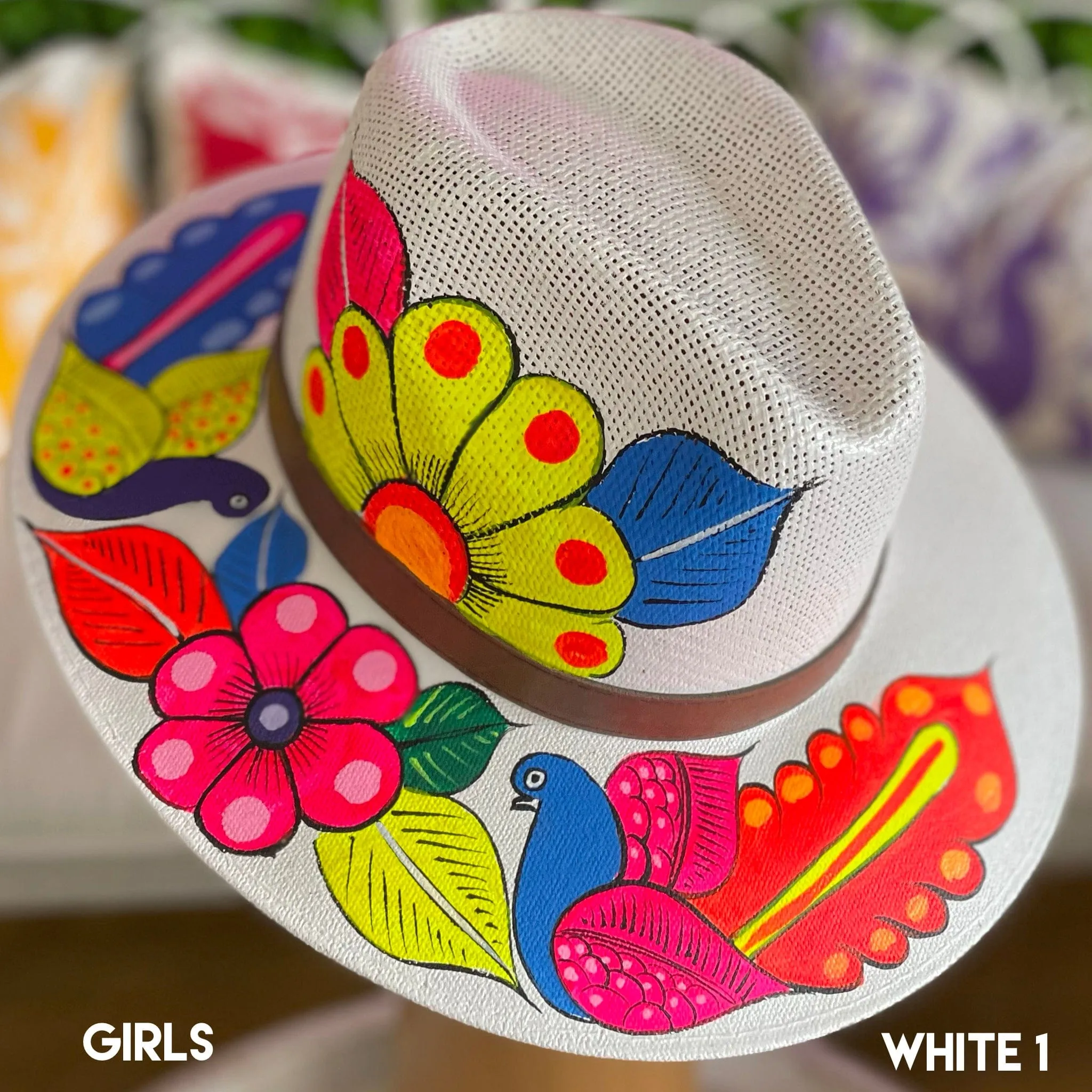 Mexican Hand Painted Sun Hat - Girls