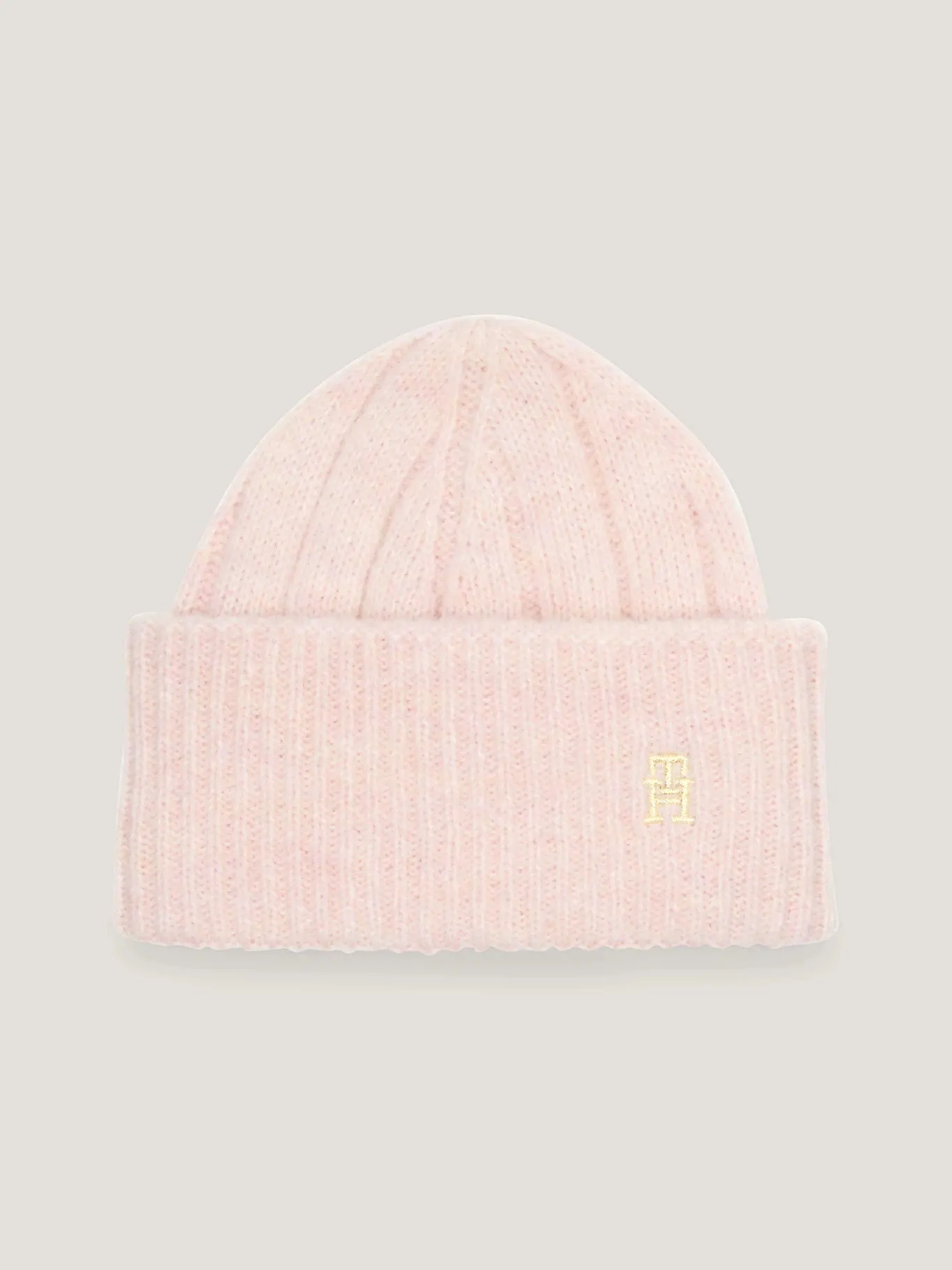 MONOGRAM PLAQUE BEANIE- Pink