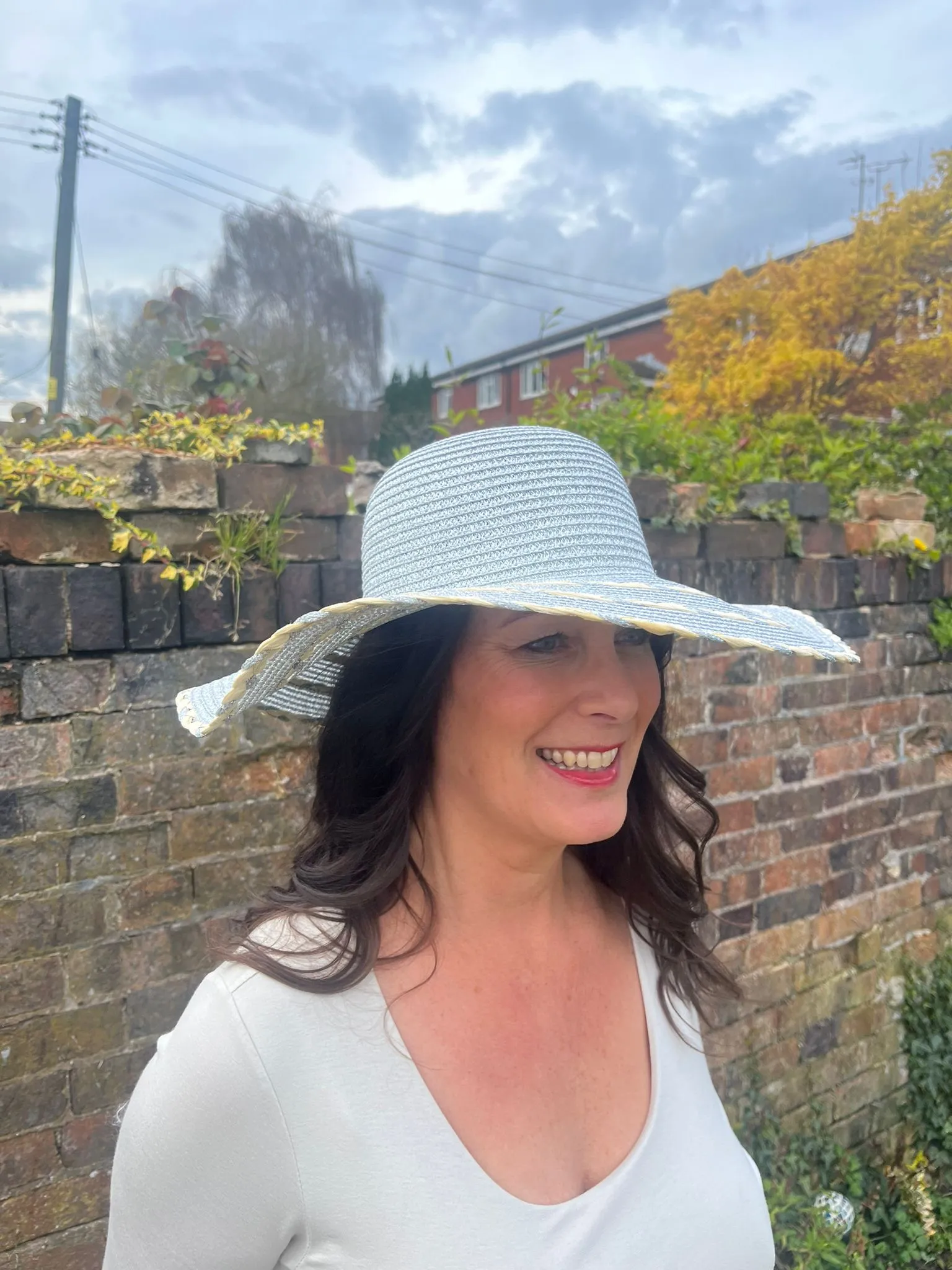 SUNFLOWER Gold Piping Hessian Sun Hat