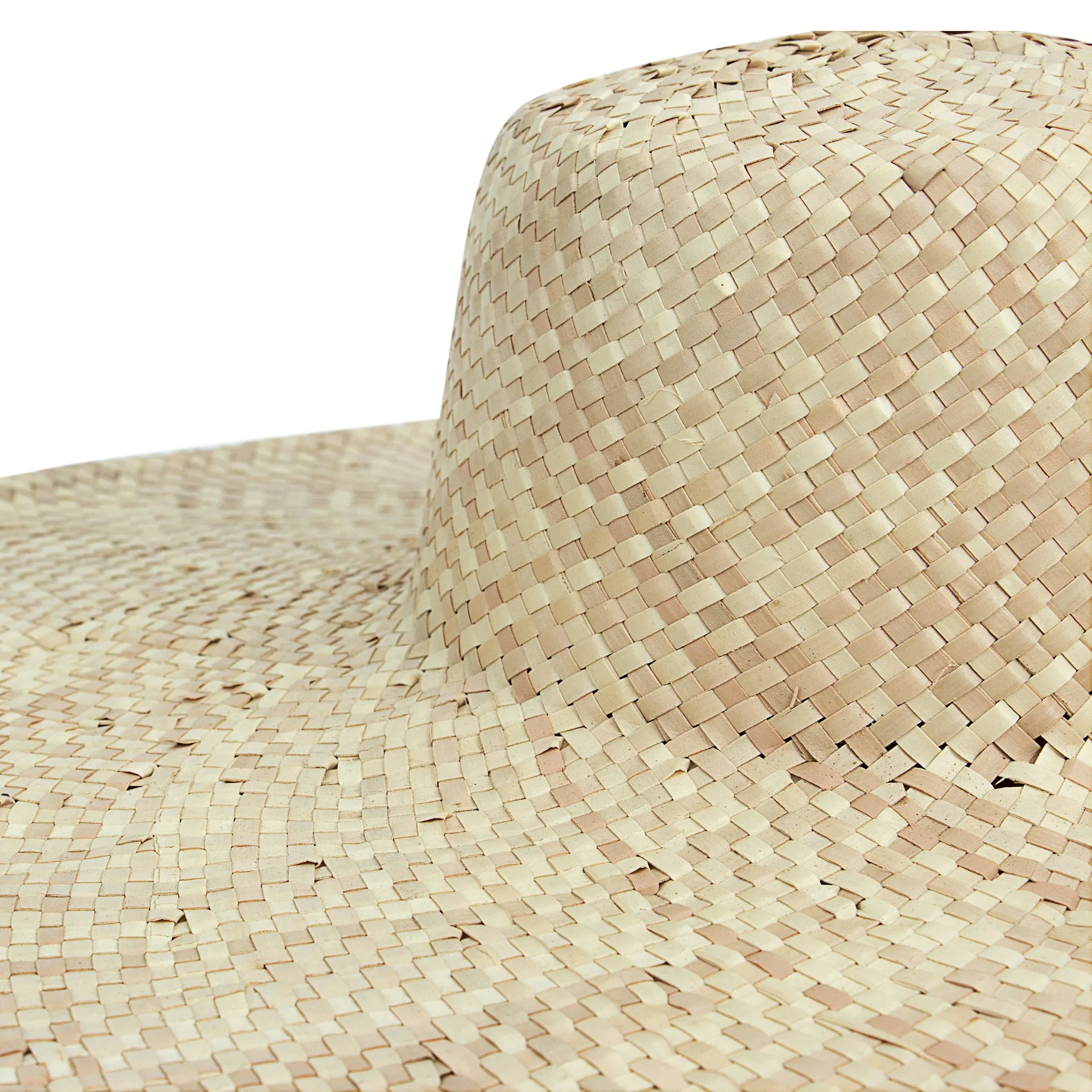 Wide Brim Palm Leaf Sun Hat