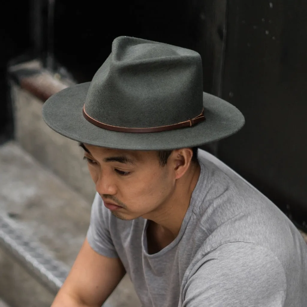 Yellow108 Eastwood Grey Fedora Hat - Stylish and Classic Design for Any Occasion